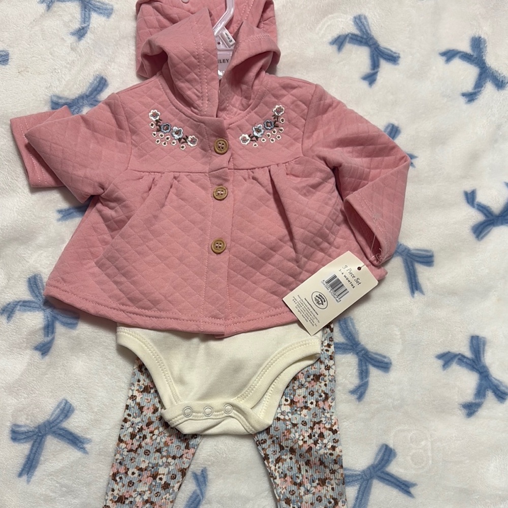 Laura Ashley Quilted Pink and White Cap